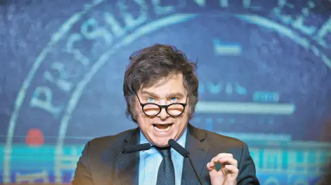 Javier Milei, presidente electo de Argentina. Foto: Reuters.