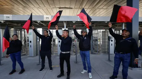 La huelga en la planta de Audi México estalló el 24 de enero pasado. Foto: Reuters