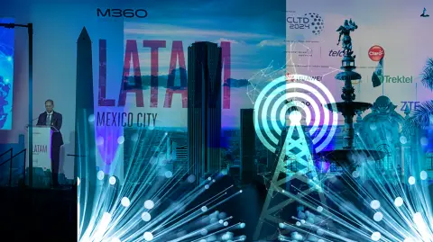 Daniel Hajj, director de América Móvil, en el foro GSMA Mobile 360. Ilustración EE: Nayelly Tenorio.