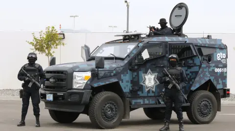 Policía de Guanajuato. Foto EE: Cortesía.