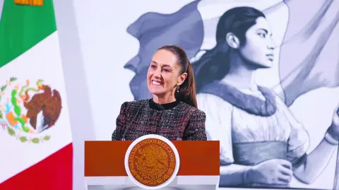 Coordinación. La presidenta Sheinbaum Pardo aseguró que el Gabinete de Seguridad trabaja todos los días para garantizar la paz.