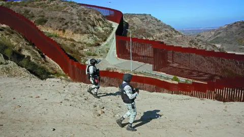 México envió a 10,000 guardias nacionales para tareas de patrullaje fronterizo en el norte del país.