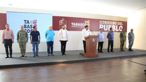 Javier May, gobernador de Tabasco, anuncia cambios en su gabinete de seguridad.