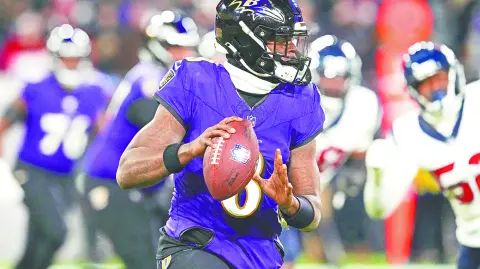 Lamar Jackson, quarterback de los Baltimore Ravens. Foto: Reuters