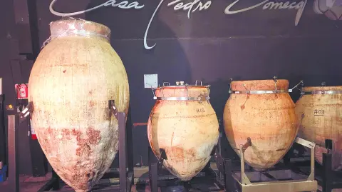 Las antiguas vasijas en el Museo Domecq revelan el proceso artesanal con el que se inició la tradición vinícola en el Valle de Guadalupe.