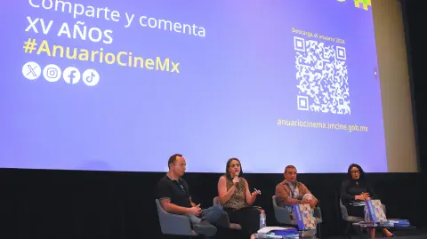 Presentadores: cineasta Roberto Fiesco; Daniela Alatorre, del Imcine; Raúl Figueroa, del Inegi, y Rosario Lara.