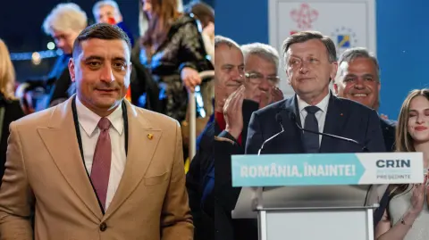 George Simion (izquierda) y Crin Antonescu (derecha)