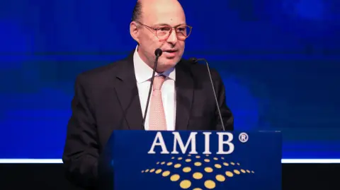 Álvaro García Pimentel, presidente de la Asociación Mexicana de Instituciones Bursátiles (AMIB), en el Foro de Fondos 2025,