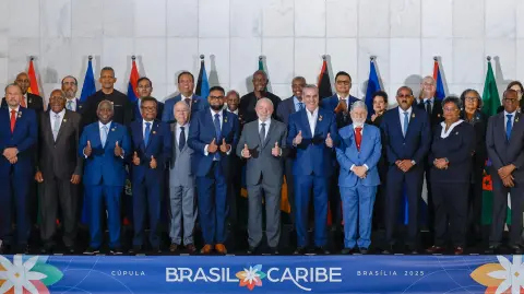 Representantes de los 14 miembros de la Comunidad del Caribe (Caricom) asistieron a la cumbre, además del presidente de República Dominicana, Luis Abinader, y el vicepresidente de Cuba, Salvador Valdés.