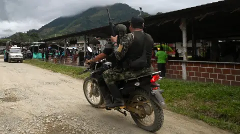 Disidentes guerrilleros del frente Carlos Patino de las FARC.