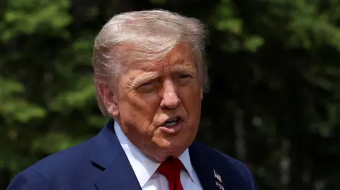 El presidente Donald Trump durante la cumbre del G7.