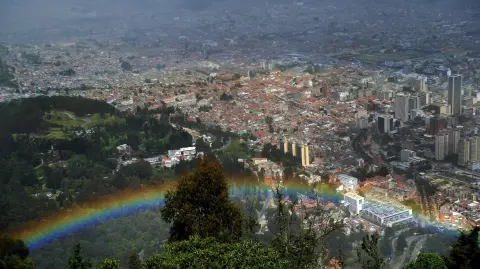 Imagen panorámica de Bogotá, Colombia.