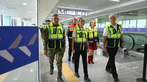 La presidenta de México, Claudia Sheinbaum, inauguró el Módulo XI de la terminal 1 del Aeropuerto Internacional de la CDMX.