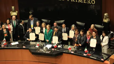 Ministras y ministros rindieron protesta ante el Senado.