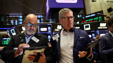 Traders en Wall Street.