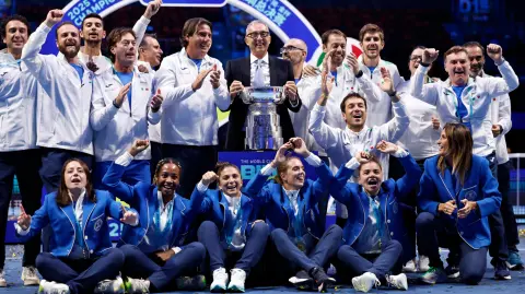El equipo italiano de las Billie Jean King Cup Finals 2025.