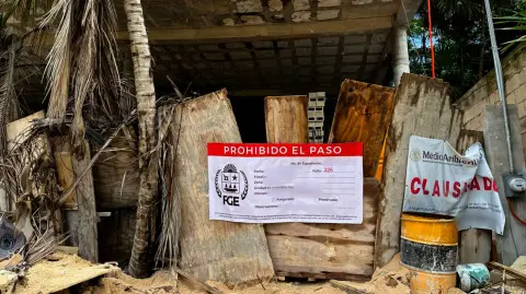 La FGE de Quintana Roo aseguró el inmueble “Adamar”, en Tulum, en el que se llevaron a cabo obras y actividades sin autorización ambiental.