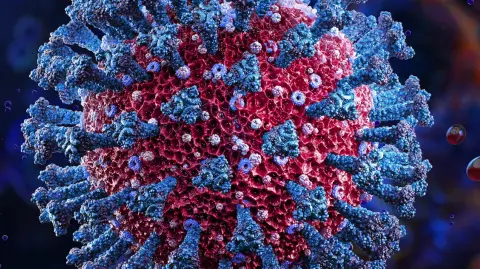 Recreación 3D del coronavirus SARS-CoV-2. Foto: Shutterstock