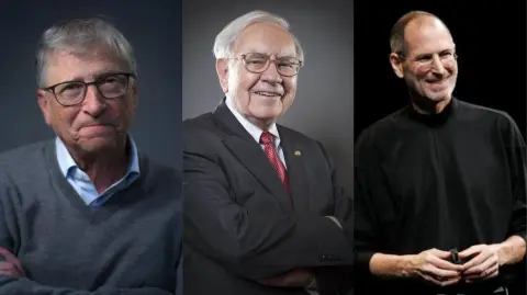 Bill Gates, Warren Buffet y Steve Jobs