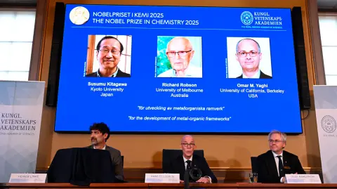 Ganadores del Premio Novel de Química 2025.