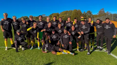 Los integrantes del Mjällby AIF.