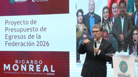 Ricardo Monreal, presidente de la Junta de Coordinación Política (Jucopo) y coordinador de Morena, en conferencia de prensa. Foto: Cortesía Cámara de Diputados