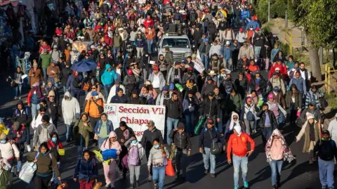 Marcha de la CNTE en la CDMX.