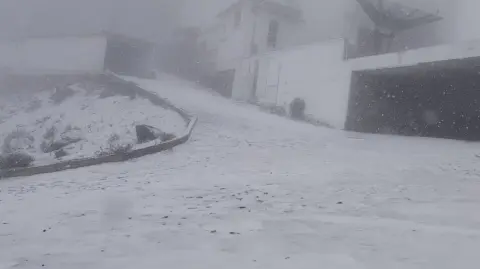 Imagen de la nevada en el Cofre de Perote 26 de diciembre 2025 Foto: Conagua