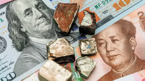 Transacción entre China y EU en minerales.