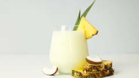 Fresh summer cocktail - Pina colada, fresh summer drink concept