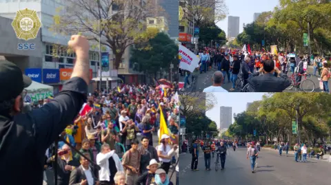 La SSC-CDMX difundió imágenes de la marcha “Por la Defensa de la Soberanía Nacional”.