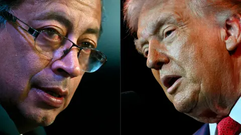 Gustavo Petro, presidente de Colombia y Donald Trump, presidente de Estados Unidos.
