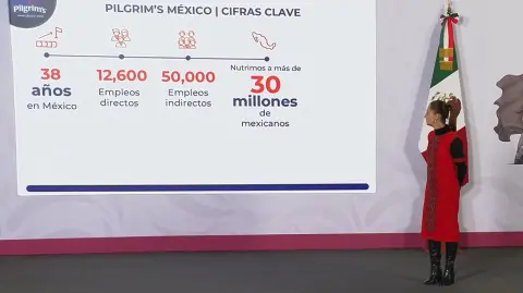 El gobierno de México informó que Pilgrim’s Pride anunció una inversión total de 1,300 millones de dólares en México durante los próximos cinco años, como parte del Plan México impulsado por el gobierno federal.

Para más información del tema, visita: https://www.eleconomista.com.mx/empresas/pilgrim-s-pride-anuncia-inversion-1-300-millones-dolares-mexico-proximos-5-anos-20260115-795441.html

¡Síguenos en nuestras redes sociales para mantenerte informado!

Twitter: https://twitter.com/eleconomista 
Facebook: https://www.facebook.com/ElEconomista.mx
Instagram: https://www.instagram.com/eleconomistamx
LinkedIn: https://www.linkedin.com/company/el-economista/

#ElEconomista #EETV
