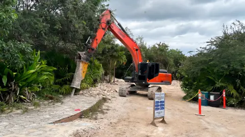 Obras de Royal Caribbean de su proyecto turístico en Mahahual.