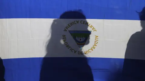 Bandera nicaragüense.