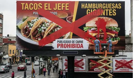 Publicidad de carne prohibida