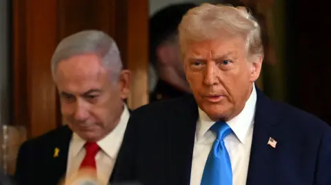 Benjamin Netanyahu, primer ministro de Israel y Donald Trump, presidente de Estados Unidos.