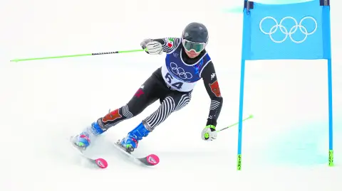 Milano Cortina 2026 Olympics - Alpine Skiing - Men's Giant Slalom Run 1 - Stelvio Ski Centre, Bormio, Italy - February 14, 2026.Lasse Gaxiola of Mexico in action REUTERS/Denis Balibouse