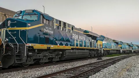 Tren Maya de Carga que será operado por la Secretaría de la Defensa.
