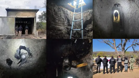 El túnel, de 22 metros de longitud, fue descubierto a ⁠las afueras de una vivienda rural.