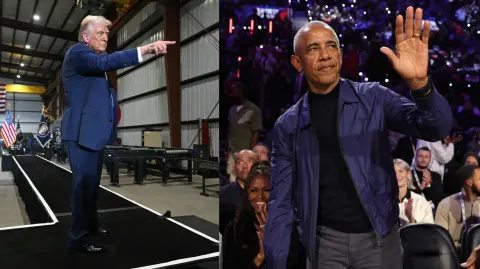 Donald Trump y Barack Obama.