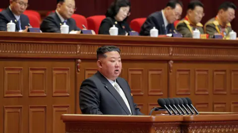 Kim Jong Un encabeza el Noveno Congreso del Partido de los Trabajadores de Corea en Pyongyang.
