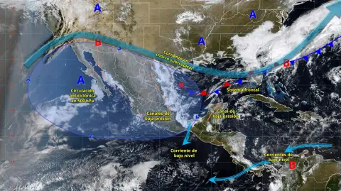 Sistemas meteorológicos actuales.