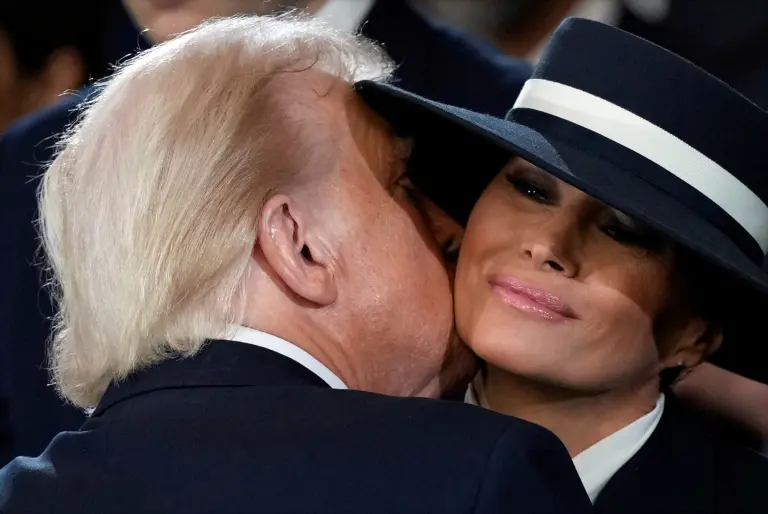 First lady Melania Trump attends the inaugural parade inside Capital One Arena on the inauguration day of U.S. President Donald Trump's second presidential term, in Washington, U.S. January 20, 2025. REUTERS/Carlos Barria