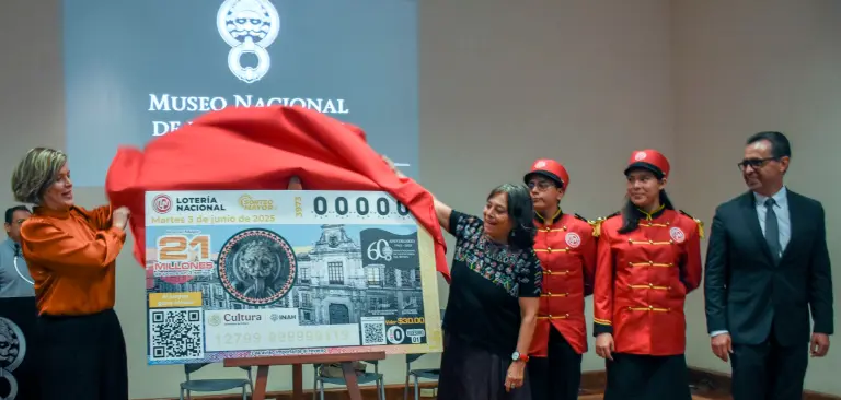 El Museo Nacional de las Culturas cumple 60 años y lo celebra con billete de lotería.