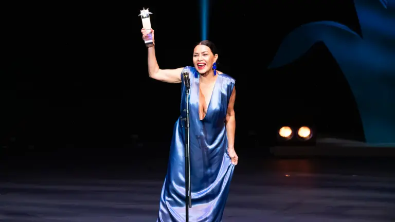 Dolores Heredia durante el Festival Internacional de Cine en Guadalajara (FICG).