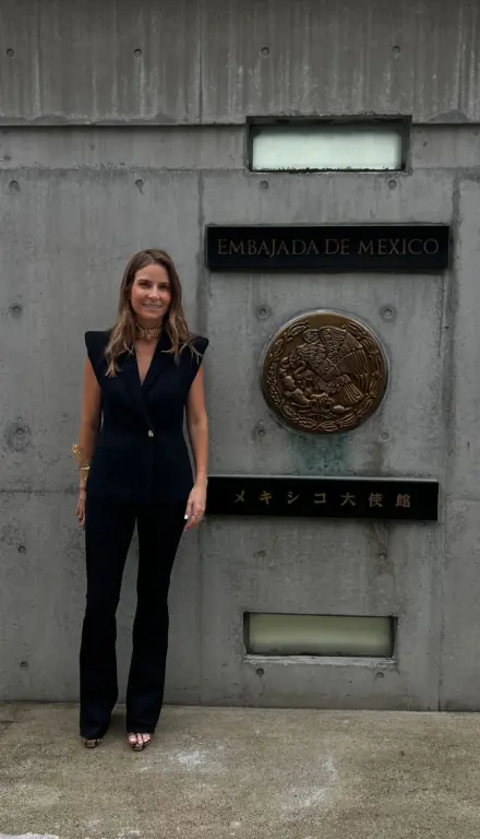 Paulina Flores en la Embajada de México en Japón. Foto: Cortesía