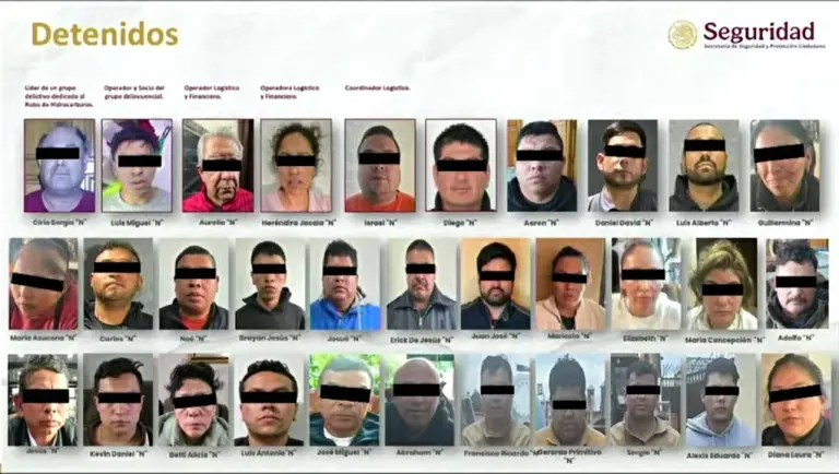 Detenidos durante operativo simultáneo contra el huachicol.