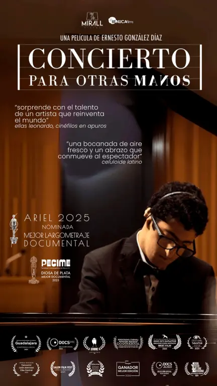 Cartel del documental Concierto para otras manos.