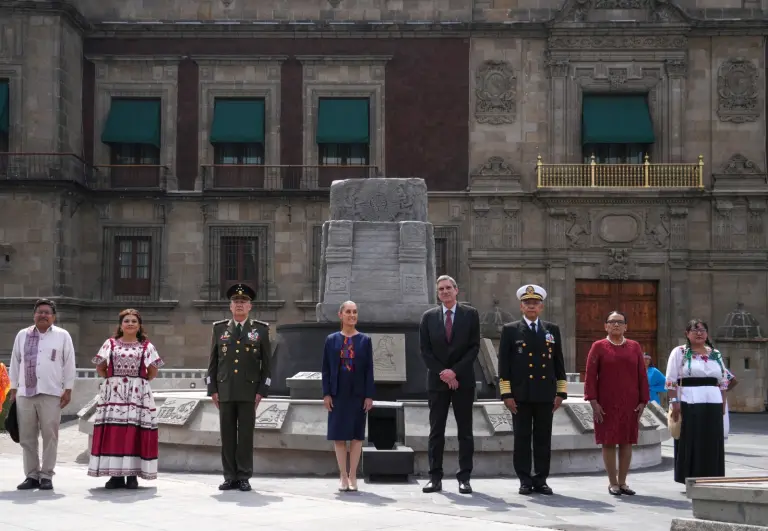 Presidenta inaugura el Teocalli de la Guerra Sagrada.